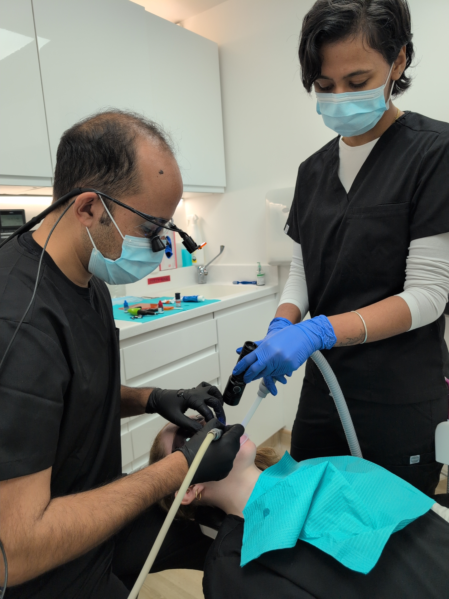 Periodontal treatment in progress at J&R Dental Ruislip.